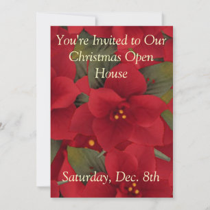 Poinsettia Open House Inbjudningar