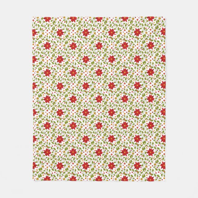 Poinsettia Paradise Fleece Blanket Light (Framsidan)