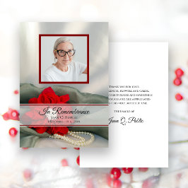 Poinsettia Pearls Winter Funeral Memorial Sympathy Tack Kort