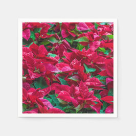 Poinsettia plantor view napkins pappersservett