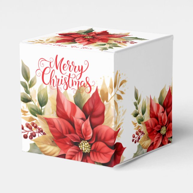 Poinsettia presentlåda (Framsidan Sidan)