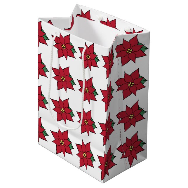 Poinsettia-presentpresentbag (Framsidan Vinklad)