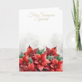 Poinsettia Red "'For Someone Special" Christmas Kort