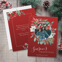 Poinsettia Red Photo Season God Jul