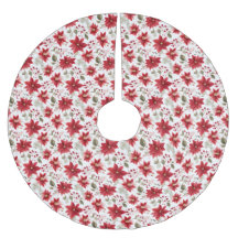 Poinsettia Red White Grönt Helgdag jul