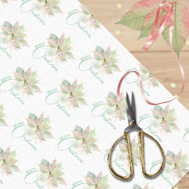 Poinsettia Rosa Guld Sage Pastel God jul