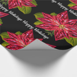 Poinsettia Söt Magic Victorian Jul Presentpapper