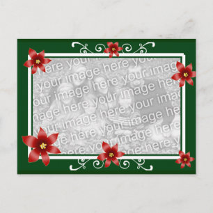 Poinsettia Swirl Ram Vykort