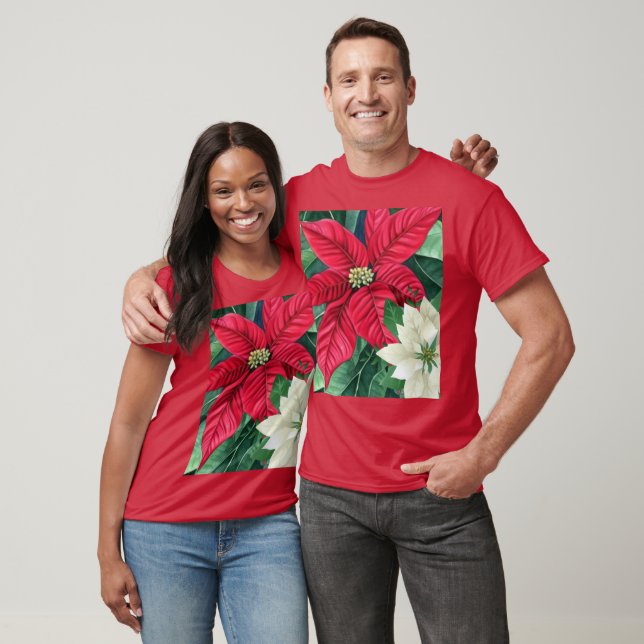 Poinsettia T Shirt (Unisex)