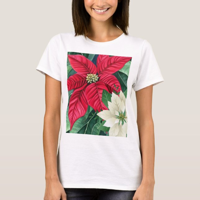 Poinsettia T Shirt (Framsida)