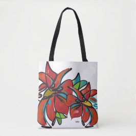 Poinsettia Tote Tygkasse