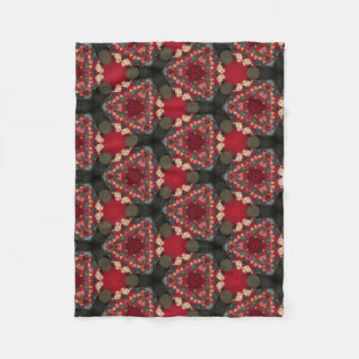 Poinsettia Trifecta Abstrakt Design Fleecefilt