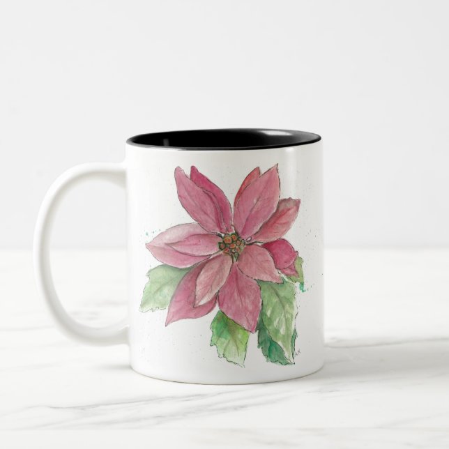 poinsettia Två-Tonad mugg (Vänster)