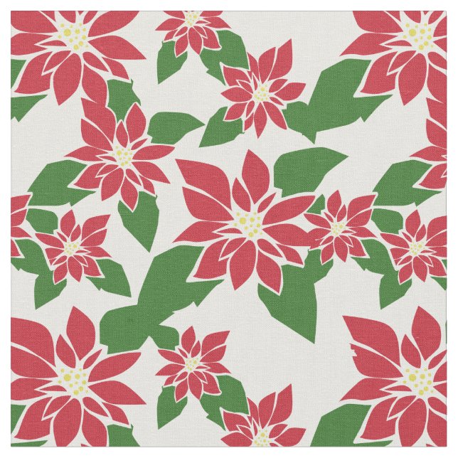 Poinsettia Tyg (Närbild)