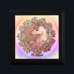 Poinsettia Unicorn Minnesask<br><div class="desc">Poinsettia Unicorn-presentboxen av ArtMuvz Illustration. Matchande Unicorn t-shirt, fantasykläder och presenter. Ge din gåva till Unicorn älskare i alla åldrar ett magiskt drag! Den djärva utformningen har en enhörning som är magisk, nycker och fullt av roligt.När man väljer en enhörngåva är det viktigt att ta hänsyn till mottagarens ålder och...</div>