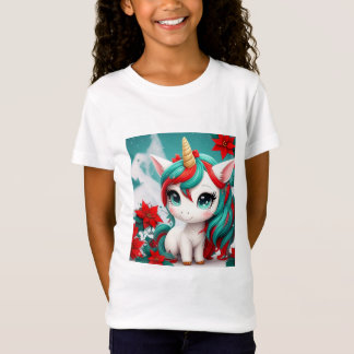 Poinsettia Unicorn T Shirt