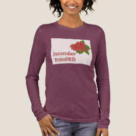 Poinsettia Växt Akvarell December Födelsedag T Shirt