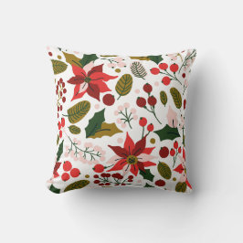 Poinsettia vinterkudde vid helgdag kudde