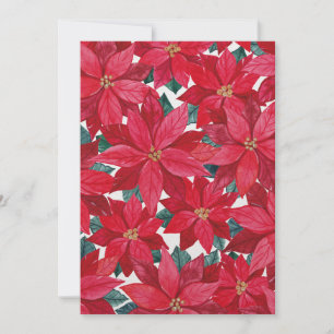 Poinsettia Vinterskydd Julkort