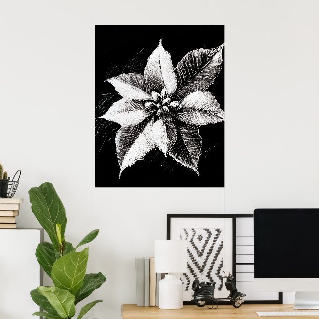 Poinsettia wall konst poster (Hemmakontoret)