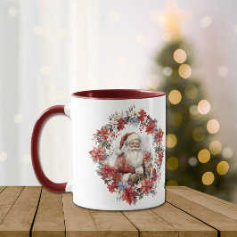 Poinsettia Wandan Jultomten jul Mugg