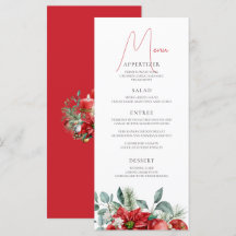 Poinsettia Watercolor jul Party