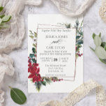 Poinsettia Winter-julen Blommigt Ram modern Inbjudningar<br><div class="desc">Den här bröllop-designen kan vara personlig med din information. Den kan anpassas ytterligare genom att klicka för att anpassa ytterligare alternativ. Du kan ändra texten färg och stil, vissa bakgrunder och ta bort vissa bilder. Kontakta mig på colorflowcreations@gmail.com om du vill ha den här designen på en annan produkt eller...</div>
