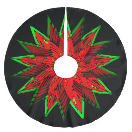 Poinsettia WOW Julgransmatta Fleece