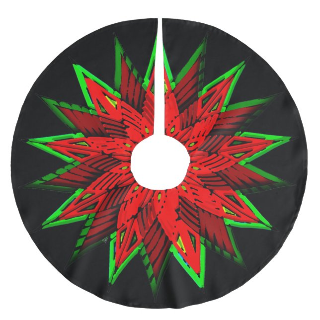 Poinsettia WOW Julgransmatta Fleece (Framsidan)