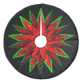 Poinsettia WOW Julgransmatta Fleece