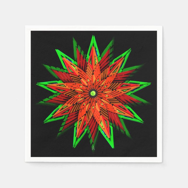 Poinsettia WOW Pappersservett (Framsidan)