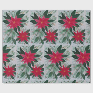 Poinsettia Wrapping Papper Presentpapper