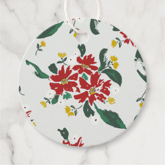 Poinsettiapåskort för alla årstider gåvor etiketter