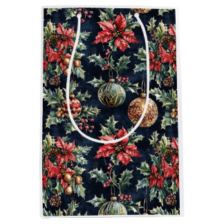 Poinsettias and Ornaments