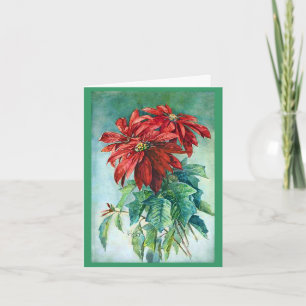 Poinsettias fina julkort helgkort