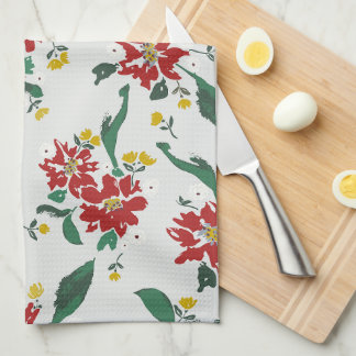 Poinsettias for all seasons kitchen towel kökshandduk