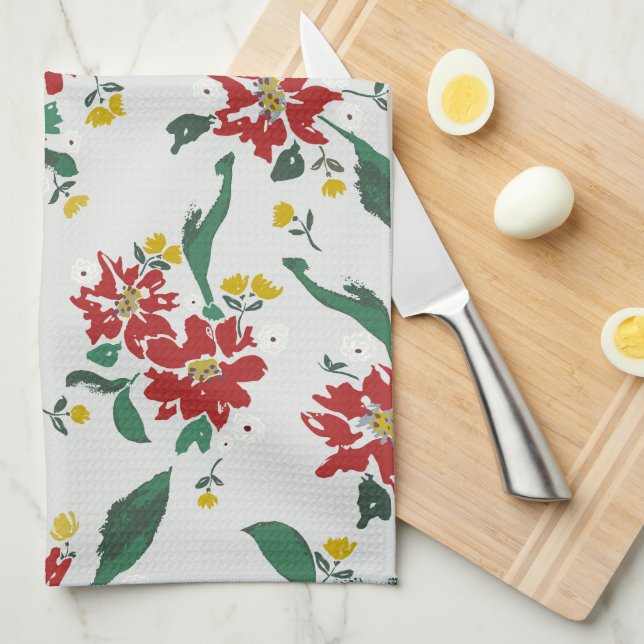Poinsettias for all seasons kitchen towel kökshandduk (Vikt i Fjärdedel)