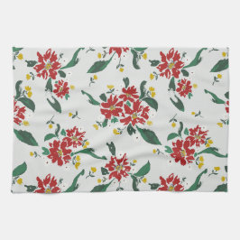 Poinsettias for all seasons kitchen towel kökshandduk