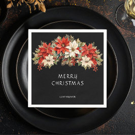 Poinsettias God jul Pappersservett