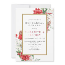 Poinsettias Guld Holly Rehearsal Dinner