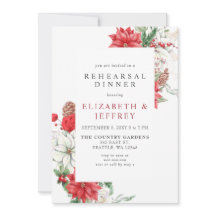 Poinsettias Holly jul Rehearsal Dinner