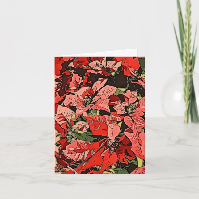 Poinsettias Kort (Framsida)