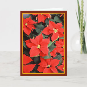 Poinsettias - Vintage Fine Art Card Helgkort