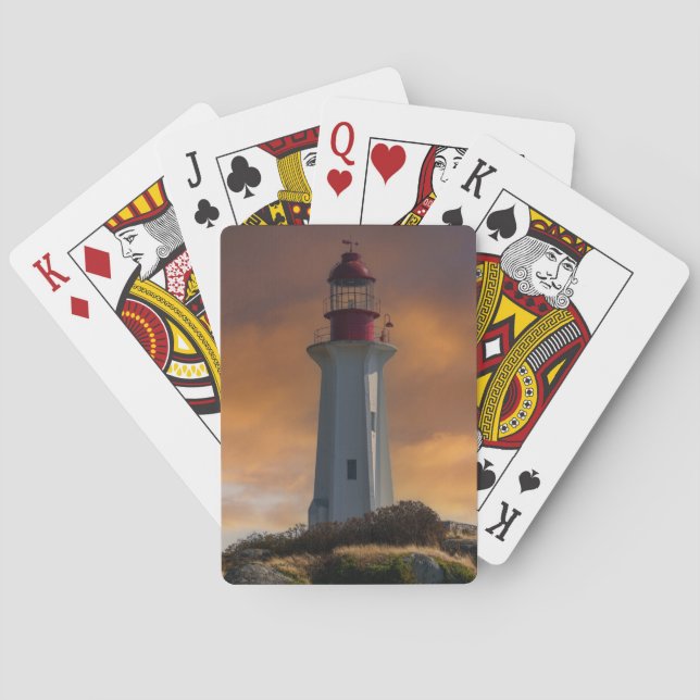 Point Atkinson Lighthouse vid solnedgång Casinokort (Baksidan)