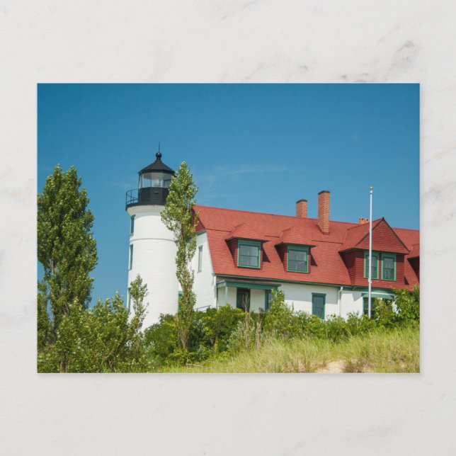 Point Betsie Lighthouse, Frankfort, Michigan Vykort (Framsida)
