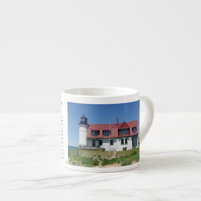 Point Betsie Lighthouse-historik espresso mugg Espressomugg (Framsida höger)