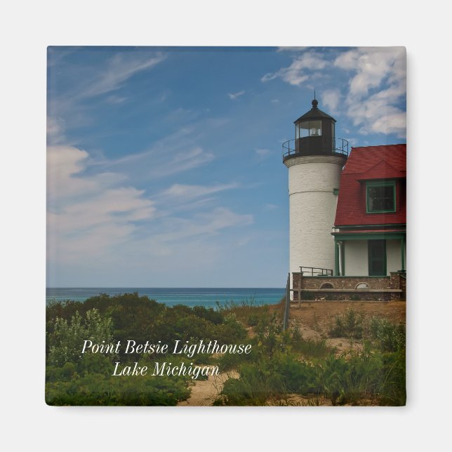 Point Betsie Lighthouse Magnet (Framsidan)