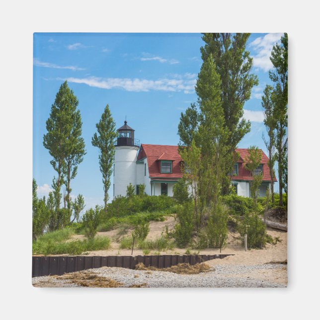 Point Betsie Lighthouse Magnet (Framsidan)