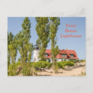 Point Betsie Lighthouse på Sjö Michigan Vykort