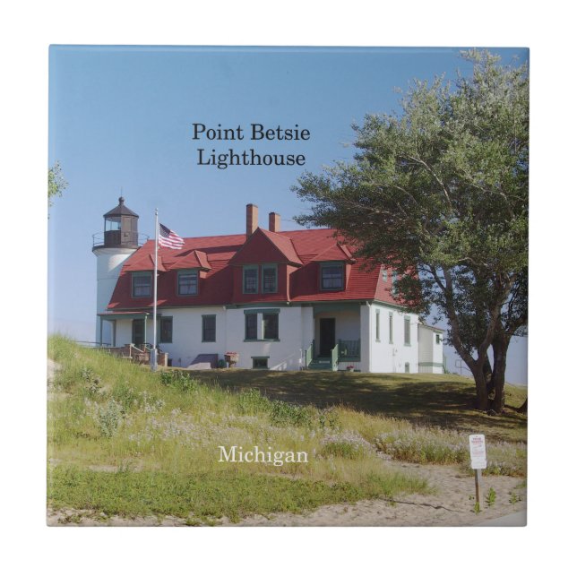 Point Betsie Lighthouse-panel Kakelplatta (Framsidan)